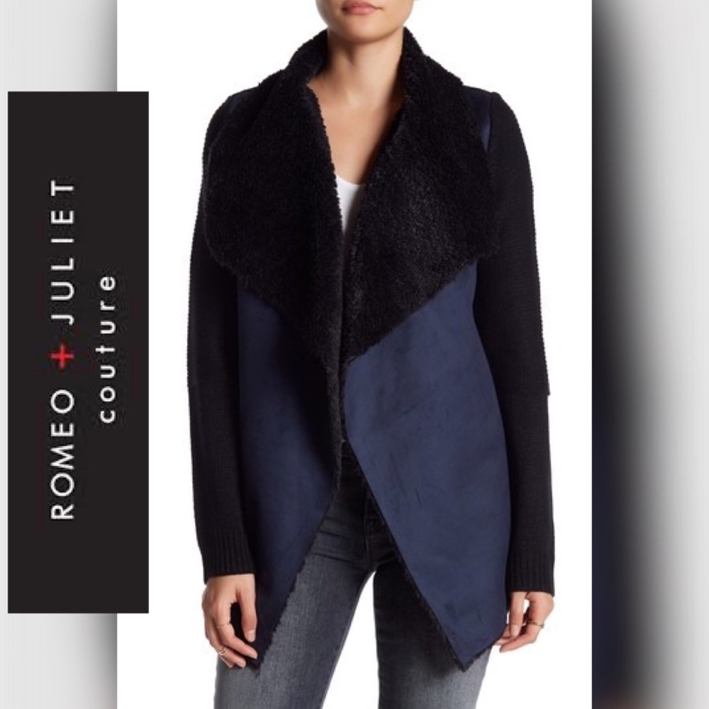 Romeo & Juliet Couture - Faux Fur Trim Jacket